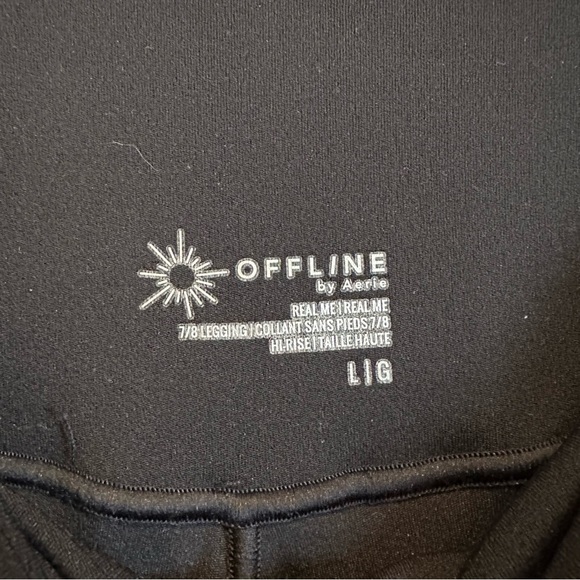 Aerie offline black cross over Leggings - large - Picture 4 of 5